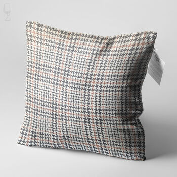 Grey And Brow Crowbar Patterns Cushion Cover, 3 of 7
