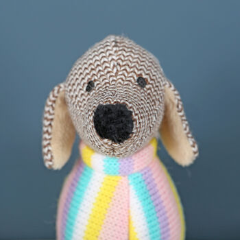 Pastel Dachshund Sausage Dog Rattle And Bag, 2 of 4