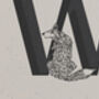 W Is For Wolf, Alphabet Card, thumbnail 2 of 3