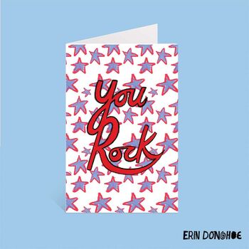 You Rock Star Greetings Card, 2 of 2