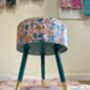 Pink And Green Floral Round Wooden Bedside Table, thumbnail 7 of 8