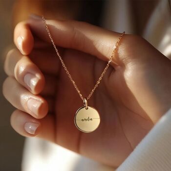 Personalised Disc Name Necklace, 5 of 10