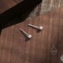 Sterling Silver Frosted Ball Stud Earrings, thumbnail 4 of 12