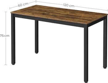 Industrial Office Desk With Metal Frame Multi Use Table, 6 of 8