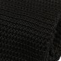 Jet Black Silk Knitted Tie, thumbnail 2 of 2