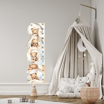 Sleeping Bears Height Bar Wall Sticker, 3 of 4