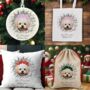 Personalised Christmas Bichon Frise Break Through, thumbnail 1 of 10