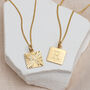 Personalised Gold Square Sunburst Necklace, thumbnail 3 of 4