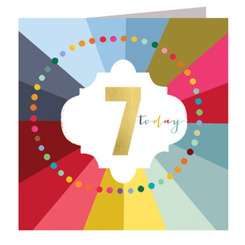 Colourful Cloud 7th Birthday Card, 2 of 5