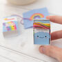 Kawaii Rainbow Mini Cross Stitch Kit, thumbnail 3 of 10