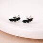 Sterling Silver Bat Stud Earrings – 8mm X 4mm, thumbnail 1 of 6