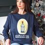 'Glory To The Newborn Gin' Christmas Jumper, thumbnail 1 of 7