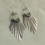 Art Deco Silver Chandelier Fringe Earrings, thumbnail 3 of 5