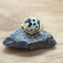 18k Gold Vermeil Plated Dalmatian Jasper Ring, thumbnail 2 of 4