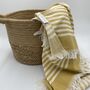 Amalfi Striped Peshtemal Towel Ochre, thumbnail 4 of 11