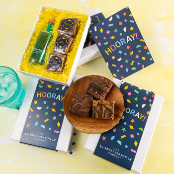 'Hooray!' Brownies And Gin Gift, 4 of 5