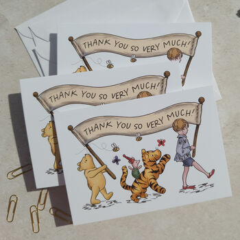Winnie Folded Thank You Cards And Envelopes, 2 of 8