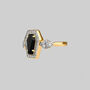 Black Onyx Coffin Ring Sterling Silver Or Gold Plated, thumbnail 5 of 8