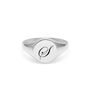 Personalised Edwardian Silver Round Signet Ring, thumbnail 6 of 10