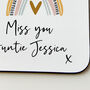 Rainbow Personalised Miss You Coaster, thumbnail 2 of 2