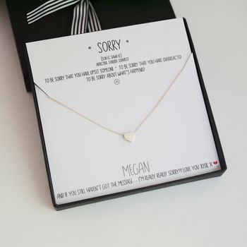 I'm Sorry Apology Sterling Silver Necklace Gift, 4 of 7