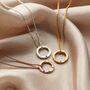 9ct Gold Confetti Birthstone Mini Message Necklace, thumbnail 2 of 9