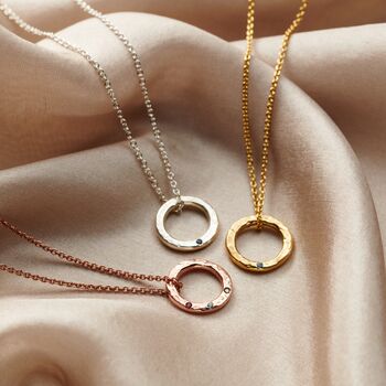 9ct Gold Confetti Birthstone Mini Message Necklace, 2 of 9
