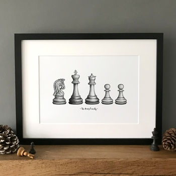 Personalised Chess Family Portrait Print, 2 of 6