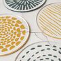 Coasters Set Of Four, Mustard And Grey, thumbnail 7 of 7
