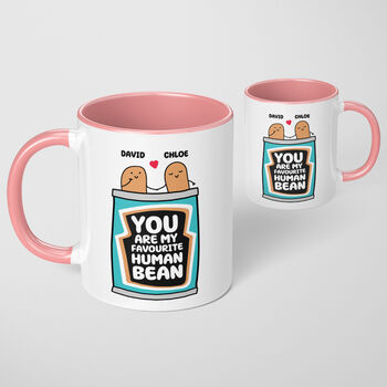 Favourite Human Bean Funny Mug Valentines Day, 3 of 6