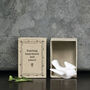 East Of India White Porcelain Dove Matchbox Ornament Boxed Gift Family Keepsake, thumbnail 4 of 4