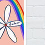 Rainbow Daisy Personalised Wedding Art Print, thumbnail 4 of 5