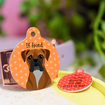 Boxer Personalised Dog Name ID Tag, 10 of 11