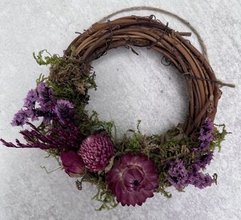 Mini Spring Time Dried Flower Wreath, 4 of 5