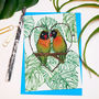 Love Birds A6 Greeting Card, thumbnail 1 of 3