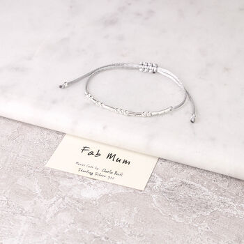 Sterling Silver Fab Mum Morse Code Bracelet, 2 of 7