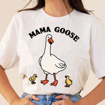 'Mama Goose' Cute Retro Mom Shirt Mothers Day Gift, 2 of 7