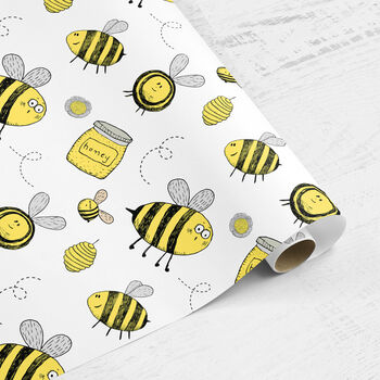 Bee Hive Wrapping Paper Roll Or Folded, 3 of 3
