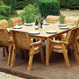 Eight Seater Square Garden Table Set With Eight Chairs, thumbnail 1 of 3