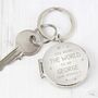 Personalised 'You Mean The World To Me' Photo Keyring, thumbnail 2 of 2