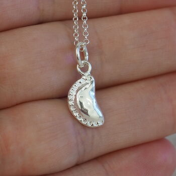 Sterling Silver Cornish Pasty Pendant, 8 of 10
