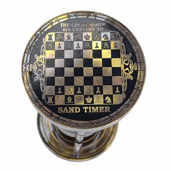 10 Minute Sand Timer With Chess Design, 2 of 5