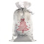 Personalised Pink Christmas Tree Sack For Girls, thumbnail 4 of 4