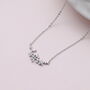 Sterling Silver Sparkle Flower Necklace, thumbnail 3 of 4
