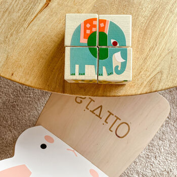Wooden Cube Puzzle Animals Children's Stocking Filler, 2 of 12