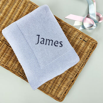 Personalised Knitted Baby Blanket, 4 of 6