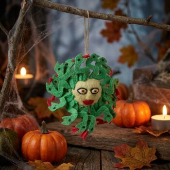Handmade Felt Medusa Mythological Decoration, 3 of 3