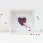 Personalised Rainbow Butterfly Heart / 3D Framed Heart, thumbnail 2 of 6