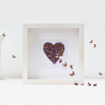 Personalised Rainbow Butterfly Heart / 3D Framed Heart, 2 of 6