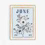 Personalised Continuous Line Birth Flower Print, thumbnail 3 of 5